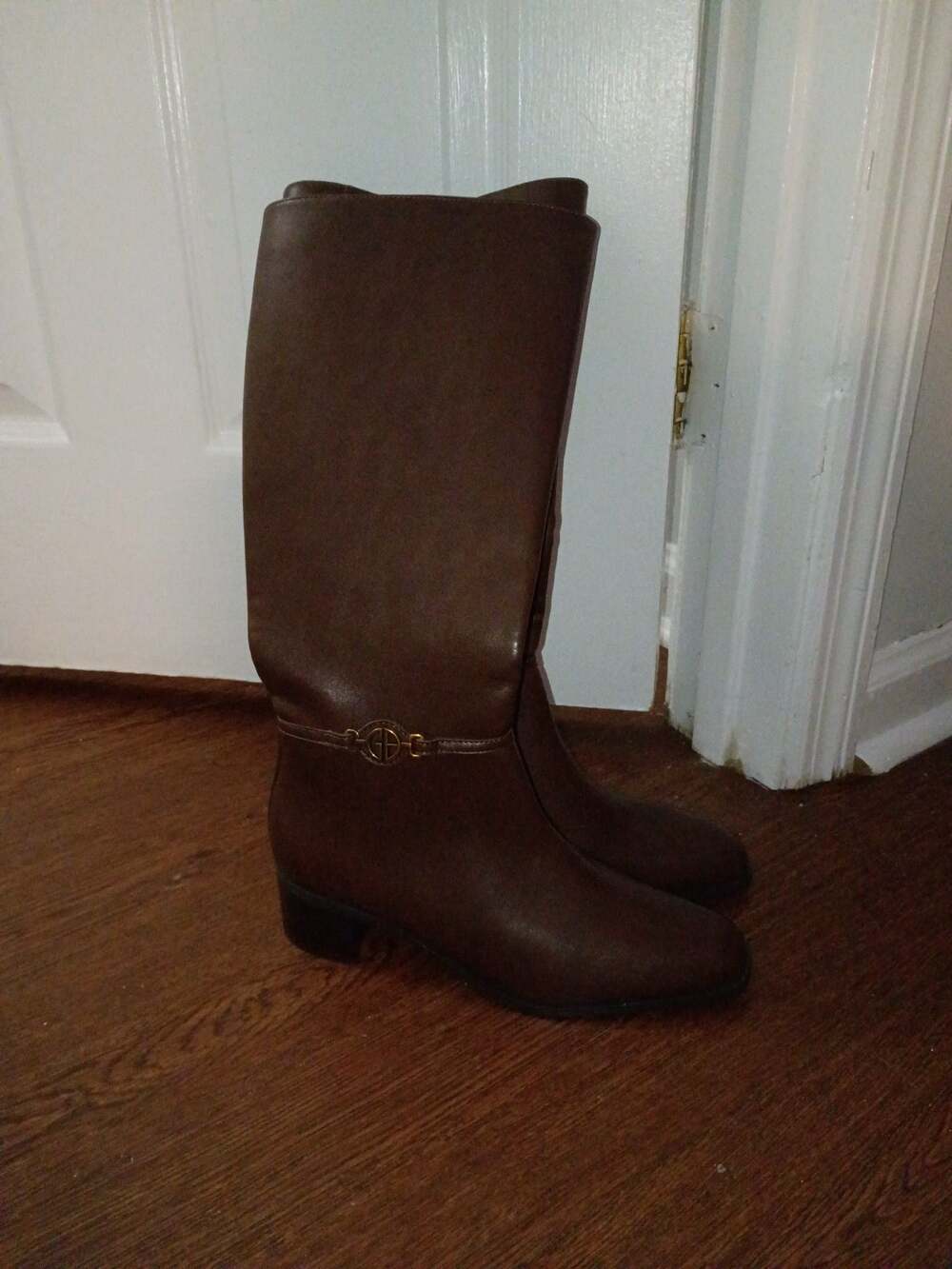 Giani Bernini Shayyla Block Heel Knee High Boots Brown